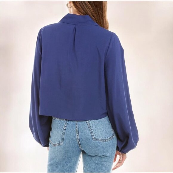 NWT Finders Keepers Golden Shirt Navy - Picture 3 of 3